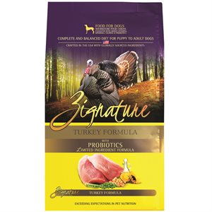 Zignature Dog Limited Ingredient Grain Free Turkey Small Bites 4LB