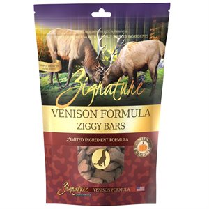 Zignature Ziggy Bars Venison Formula Biscuit Treats for Dogs 12oz 