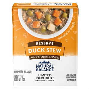 Natural Balance Limited Ingredient Reserve Duck Stew Dog Wet 12 / 11 oz