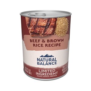 Natural Balance Dog LID Beef & Brown Rice Recipe 12 / 13oz