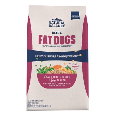 Natural Balance Ultra Fat Dogs Chicken & Salmon Low Calorie Formula 11LB