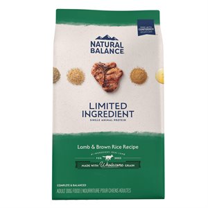 Natural Balance Lamb & Brown Rice Formula Dry Dog Food 24LB