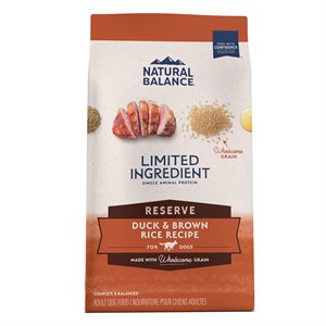 Natural Balance Duck & Brown Rice Formula Dry Dog Food 22LB
