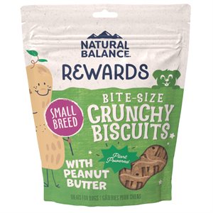 Natural Balance Rewards Crunchy Biscuits Small Breed Peanut Butter Dog Treat 8oz
