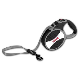 KONG Retractable Tape Leash Explore Large Grey 7.5m up to 50KG