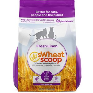 sWheat Scoop Multi-Cat Fresh Linen Scent Wheat-Based Cat Litter 12LB