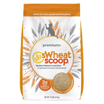 sWheat Scoop Premium+ Clumping Wheat-Based Cat Litter 10LB