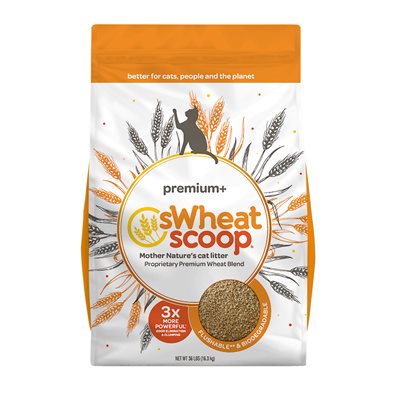 sWheat Scoop Premium+ Clumping Wheat-Based Cat Litter 36LB