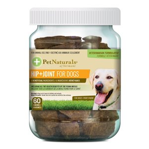 FoodScience Pet Naturals Hip + Joint Chews for Dogs 60 Count