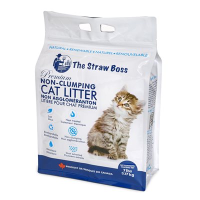 The Straw Boss Premium Non-Clumping Cat Litter 7LBS