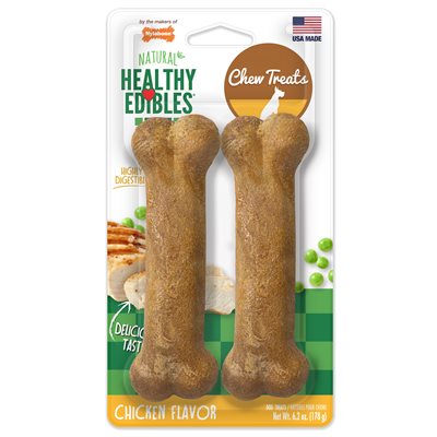 Nylabone Healthy Edibles Chicken Twin Pack Wolf
